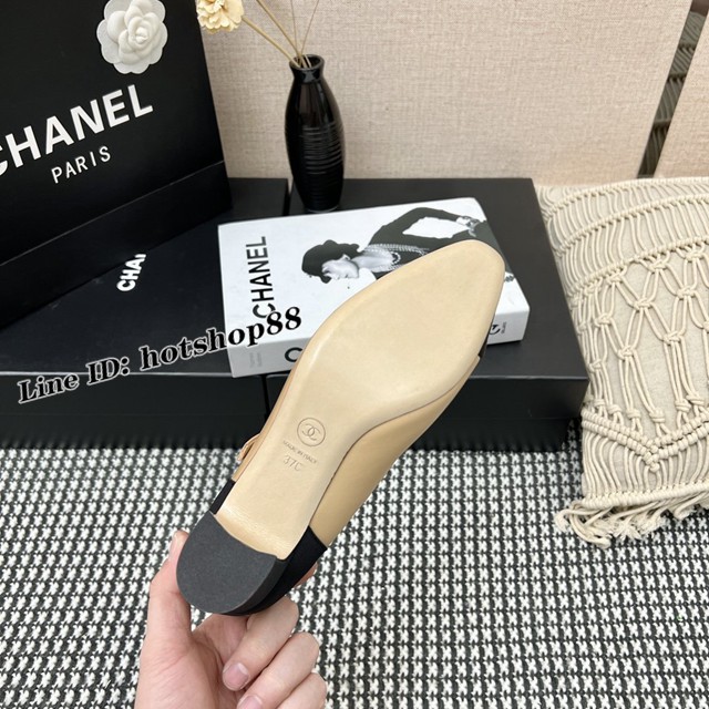 Chanel22ss高級手工坊系列高跟皮鞋 香奈兒氣質款小單鞋 dx1357